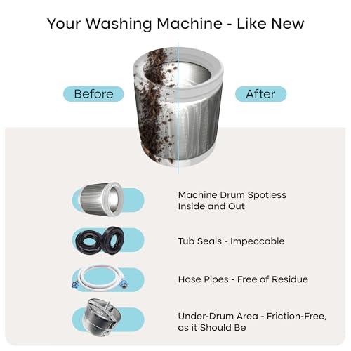 Uproot Clean Washing Machine Cleaner Tablets - 24 Pack for a 12 Month Supply. Formulated for Pet Owners. Compatible with HE, Top & Front Load. Easily Removes Residue, Grime, and Odors. Septic Safe.