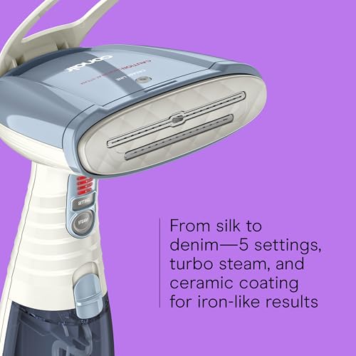 Conair Handheld Garment Steamer for Clothes, Turbo ExtremeSteam 1875W Fabric Clothes Steamers, Hand Steamer for Clothes, Portable Handheld Garment Steamers for Clothes, Handheld Steamer, Blue