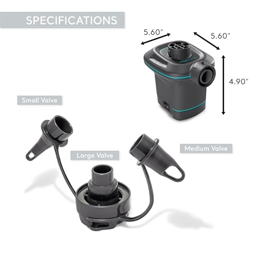 INTEX QuickFill Electric Air Pump: Inflates and Deflates Air Mattresses, Inflatable Kayaks, Boats, Toys