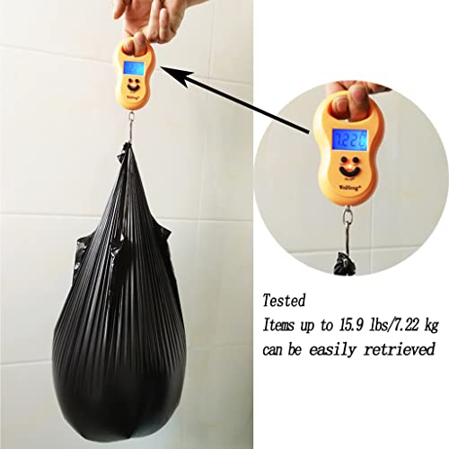 100 Count 4 Gallon Small Black Trash Bags, Durable PE Material, Handles, Breakpoints, 46x60cm