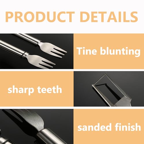 2-In-1 Stainless Steel Fruit Cutter Watermelon Fork Slicer Cutting Tool, Watermelon Fork Cutter for Home Party Camping Kitchen Gadget (1 Pcs)