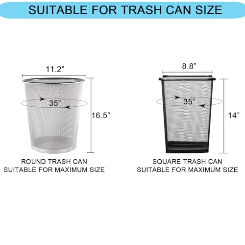 3 Gallon Small Clear Bathroom Trash Bags, Office Wastebasket Liners Garbage Bags for Restroom, Home Bins, 100 Counts