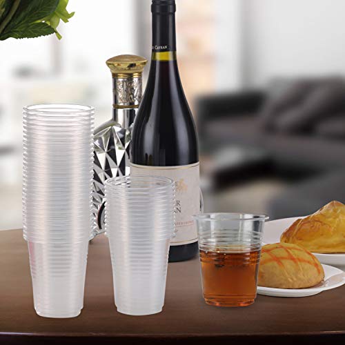 Clear Plastic Party Cups - 100 Pack, 8 Oz Each