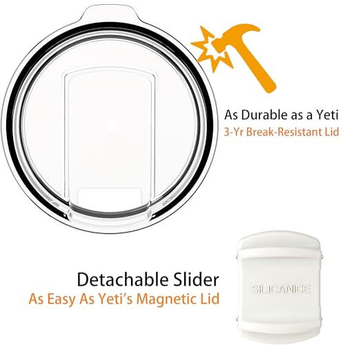 20oz Hygienic Stainless Steel Vacuum Insulated Tumbler w/ Easy-On/Easy-Off Lid - Removable slider, Double Wall 18/8 Travel Mug, BPA-Free, Fits Cup Holders, Premium Quality, Smart Value - Black