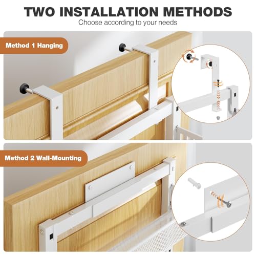 Pantry Door Organizers and Storage, 8-Tier Large Metal Heavy-Duty Frame Over the Door Spice Rack, 2 in 1 Wall-Mounted or Hanging shelf for Kitchen