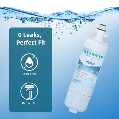 3-Pack ADQ360061 LT700P Water Filter Replacement for LG Kenmore Elite, Compatible with LG ADQ36006101 795 9690 LFDS22520S LFXS30766S, 200 Gallon Capacity