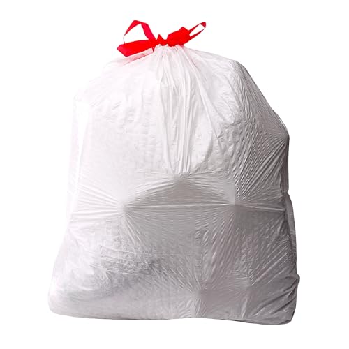 Basics 13 Gallon Tall Kitchen Drawstring Trash Bags, Flextra Strength, Clean Fresh Scent, Tear Resistant, 10% Post-Consumer Recycled Content, 50 Count