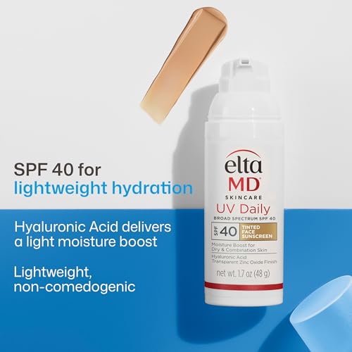 EltaMD UV Daily SPF 40 Face Sunscreen Moisturizer with Zinc Oxide, Daily Face Moisturizer with SPF, Sunscreen for Dry Skin