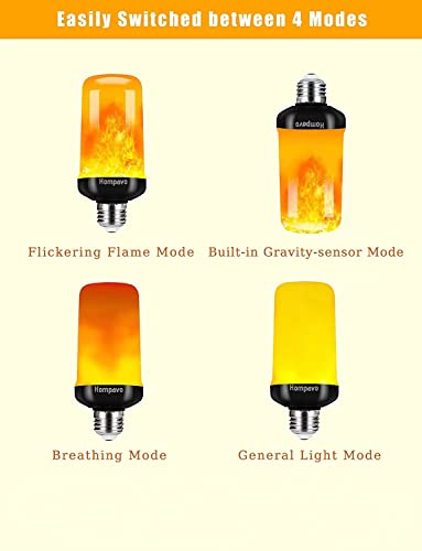 Hompavo Flame Light Bulbs for Home Decor with Upside Down Effect