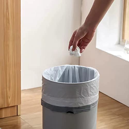 Small Trash Bags 4 Gallon - Drawstring 4 Gallon Trash Bag, Individual Unscented Small Garbage Bags, White 4 Gal Trash Can Liners Bathroom Trash Bags, 57 Count