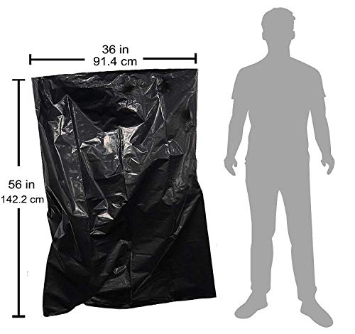 Reli. Contractor Garbage Bags 55 Gallon | 20 Trash Bags | Heavy Duty | Black Contractor
