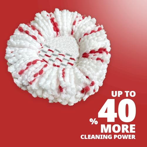 [2026 New Version] Mop Head Replacement - 40% More Cleaning Power, 3 Pack Spin Mop Replacement Head for Easy Wring 1-Tank System, Easy Cleaning, Microfiber and Machine Washable