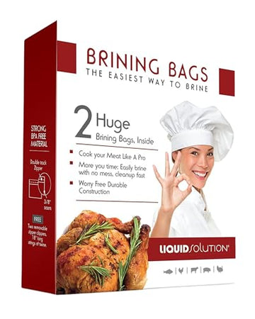 Turkey Brining Bags Set of 2 – Extra Large, Holds up to 38 lb (25.5 x 21.5 in), Heavy Duty