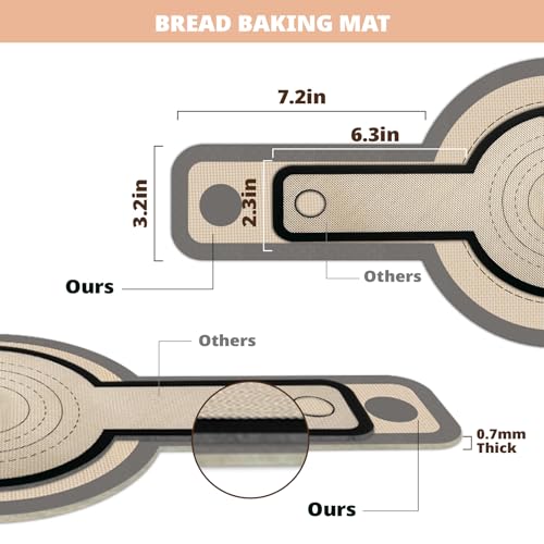 Silicone Bread Sling for Dutch Oven, 2 PCS Non-Stick & Easy Clean Reusable Sourdough Mat, Sourdough Bread Baking Supplies, Tools ＆ Accessories