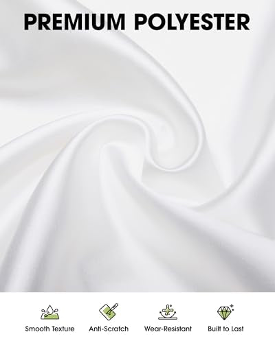 Pureegg Rectangle Table Cloth 60" x 102" – Durable Polyester Tablecloth Offers Reusable & Washable Protection, Ideal for Outdoor Party, Picnic, Wedding, Banquet and Birthday, 2 Pack, White