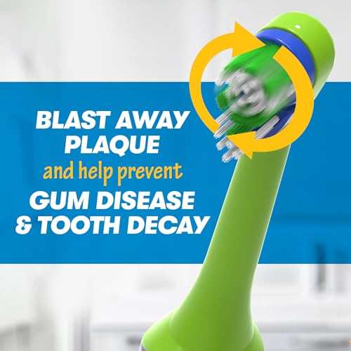 FIREFLY Clean N' Protect Teenage Mutant Ninja Turtles Power Toothbrush with 3D Character Cover, Soft Bristles, Battery Included, Ages 3+, 1+1