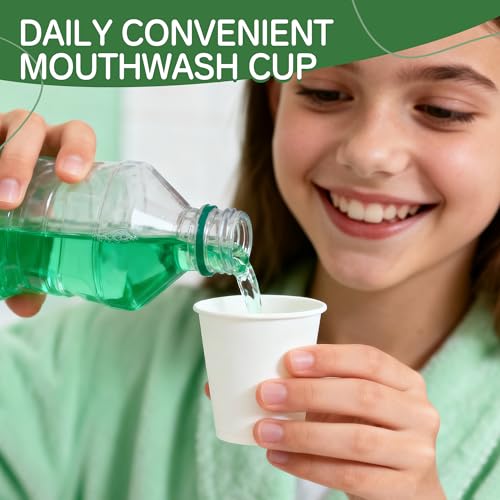 300 Pack 3 oz Bathroom Paper Cups, Small Coffee Cups, Disposable Mini Mouthwash Cups, Suitable for Bathroom, Market, Shops, Party, Picnic, Travel, and Events