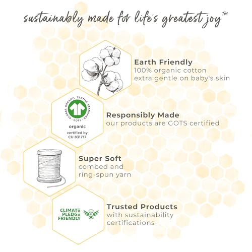Burt's Bees Baby Infant Washcloths, 100% Organic Cotton, Soft and Super Absorbent Knit Terry & Woven Terry Wash Cloth