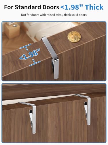JARLINK Over the Door Organizer for Bedroom, Pantry, Bathroom, 5 Shelf Grey