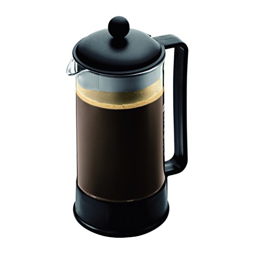 Bodum 34oz Brazil French Press Coffee Maker, High-Heat Borosilicate Glass, Black - Made in Portugal