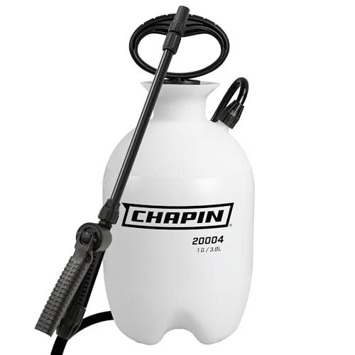 Chapin 20004 Pump Sprayer, 1-Gallon SureSpray Translucent Tank with an Easy Fill Funnel-Top Opening, Adjustable Cone Nozzle & 34" Long Reach Hose, Used for Fertilizer, Pesticides, Weeds & Pests