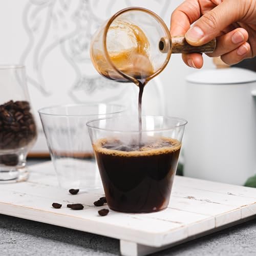 N9R 100PCS 9 oz Clear Plastic Cups for Cold Beverages, Disposable Plastic Cups Tumblers, Heavy Duty Cocktail Cups for Parties, Weedings, Events and Gatherings