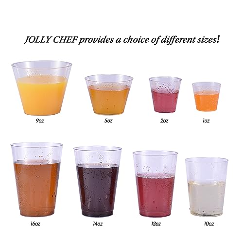 JOLLY CHEF 1000 Pack Plastic Shot Glasses,1 oz Disposable Cups 1 Ounce Tasting Cups Ideal for Whiskey, Wine Tasting,Food Samples