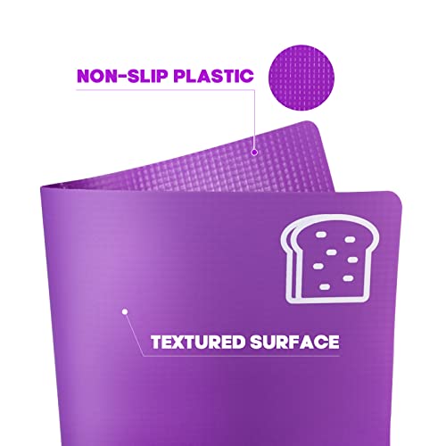 Goodluck 5 Pieces Flexible Cutting Boards, BPA Free Plastic Cutting Boards for Kitchen, Non Slip Cutting Mat for Meat and Vegetables