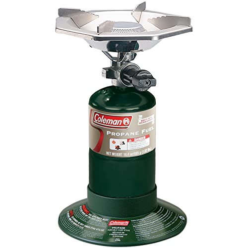 Coleman BottleTop Propane Stove with Adjustable Burner, Portable Camping/Backpacking Cooker with 7650 BTUs of Power for Camping, Tailgating, Grilling, & More