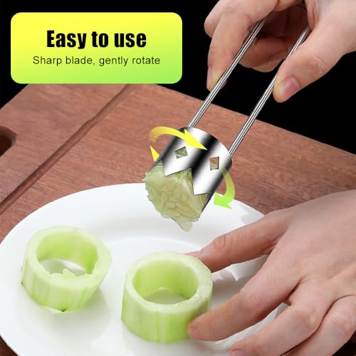 Red Bell Pepper Seed Corer, 2026 Upgraded Reusable Washable Stainless Steel Fruite Cutter Pepper Seed Remover Tool,Tool for Vegetables Fruit Corer Kitchen Gadget (1pc)