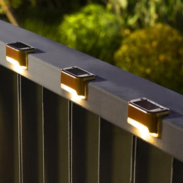 SOLPEX Solar Deck Lights Outdoor 16 Pack, Solar Step Lights Waterproof Led Solar lights for Outdoor Stairs, Step, Fence, Yard, Patio