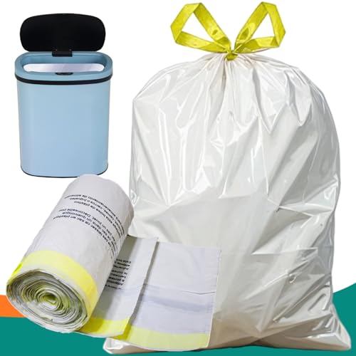 Large Trash Bags, Big Tall heavy duty 21 Gallon/ 50-90 Liter Drawstring Trash Bags, Easy-Dispense Leaf Roll, tear-free design, Extra-Strong Unscented 30 Count for Kitchen & Household & Commercial.