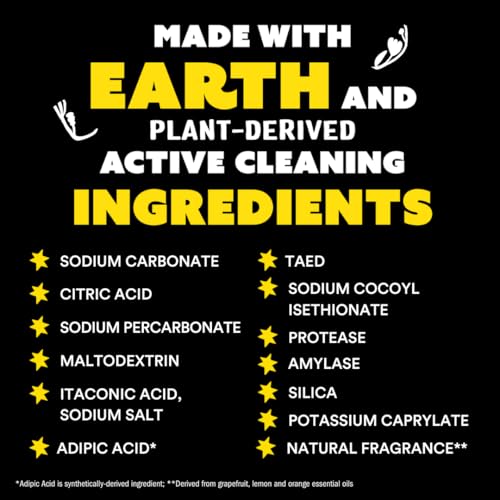 Molly's Suds Washing Machine Cleaner | Removes Odors & Grime from Front & Top Loader Machines, Including HE (Citrus - 6 Tablets)