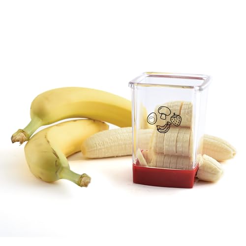 Norpro Speed Slicer with Push Plate, Red, 3"L x 3"W x 4.25"H