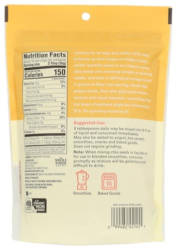 365 by Whole Foods Market, Organic White Chia Seed, 15 Ounce