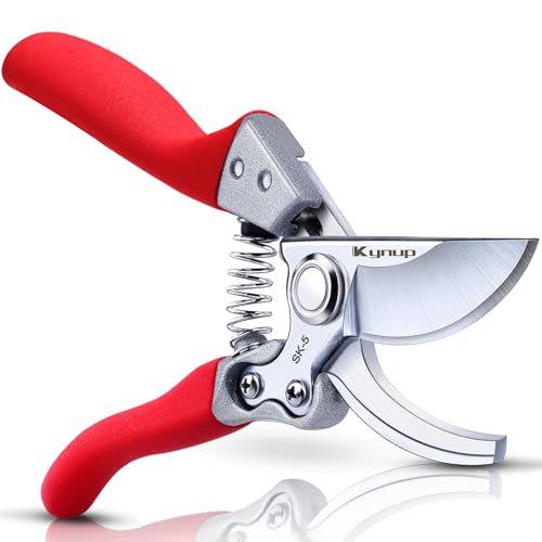Kynup 8.6" Pruning Shears for Gardening, Garden Shears, Clippers, Garden Scissors, Pruners for Gardening, Heavy Duty Gardening Tools, Stainless Steel Pruners