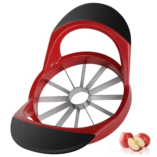 Apple Slicer, 4.72 Inch Apple Corer and Slicer - Apple Cutter with 12 Sharp Blades, Apple Corer Tool - Easy Gadgets