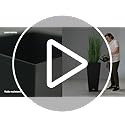 Veradek V-Resin Indoor/Outdoor Taper Planter, Set of 2 (30 inch, Black)