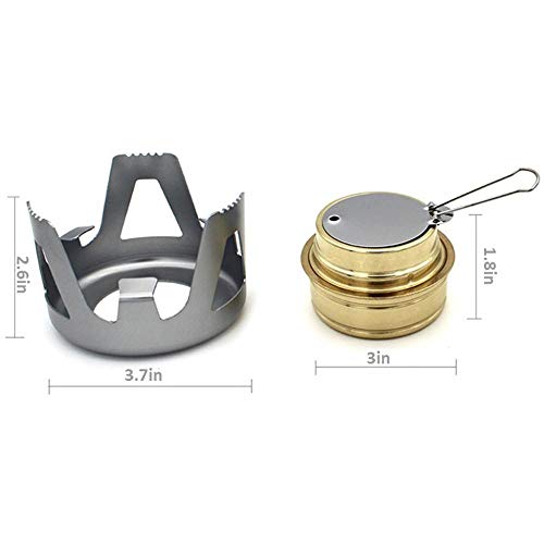 Portable Outdoor Mini Alcohol Stove Burner Ultralight Camping Cookware Set for Outdoor Camping, Hiking, Backpacking, Picnic