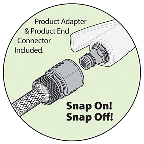 Melnor 65175AMZ 6 Piece Quick Connect Starter Set Connector Bundle, Product Adapter, Product End Connector, Black, Grey