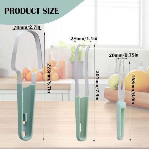 3-in-1 Watermelon Cutter Slicer Tool,Stainless Steel Watermelon Cutter Watermelon Popsicle Cutter Mold Watermelon Fork Fruit Cutter Tool for Kitchen Utility Gadgets