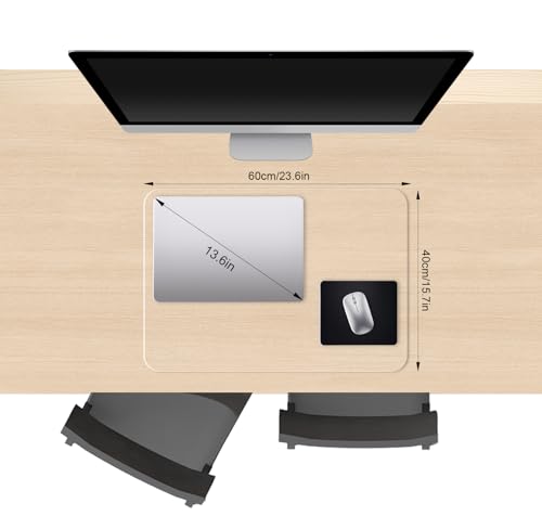 Clear Desk Mat, Non-Slip PVC Desk Protector Mat with Round Edge, Heat Resistant & Waterproof Clear Desk Writing Mat for Home and Office (23.6"*15.7")