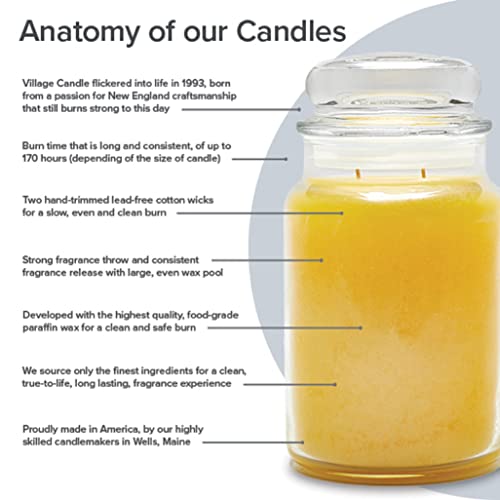 Village Candle Spiced Pumpkin Large Apothecary Jar, Scented Candle, 21.25 Oz