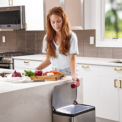 Plasticplace Custom Fit Trash Bags, Compatible with simplehuman Code K (50 Count) White Drawstring Garbage Liners 10 Gallon / 38 Liters 24" x 28"