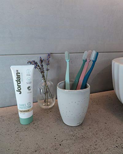 Jordan* ® | Green Clean Manual Toothbrush | Sustainable, Scandinavian Design, Soft Bristles, Mixed Colors | 4 Units