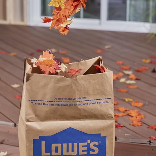 Lowe's 30 Gallon Heavy Duty Brown Paper Lawn and Refuse Bags for Home and Garden (10 Count), Large (LOWESLL)