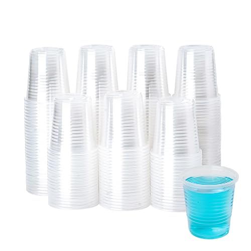 YEEHAW 100 Pack 3 oz Bathroom Plastic Cups, Disposable Mouthwash Cups, Samll Plastic Cup 3 oz for Cold Beverages, Ideal for Party, Tasting and Drinking