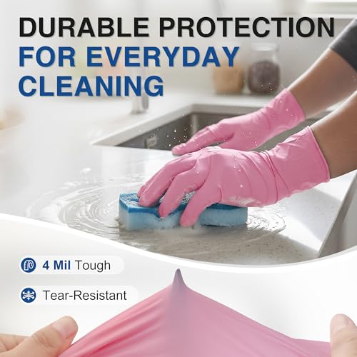 Schneider Nitrile Exam Gloves, 4-mil Medical Gloves Disposable Latex Free, Powder Free, Food Safe Glove for Examination