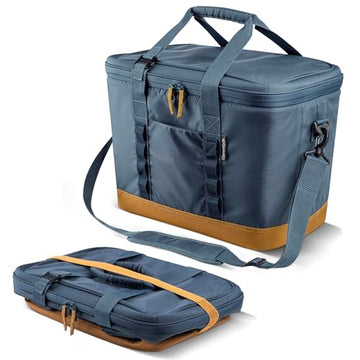 CleverMade Collapsible Insulated Cooler Bag – Leakproof Soft Cooler for Beach, Travel, Car – Bottle Opener