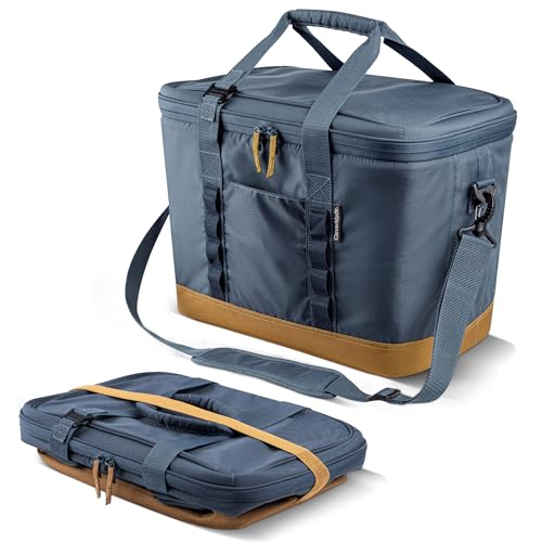 CleverMade Collapsible Insulated Cooler Bag – Leakproof Soft Cooler for Beach, Travel, Car – Bottle Opener